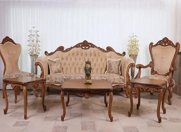 تصویر 4 از قیمت خرید مبل سلطنتی رنگ چوب + فروش ویژه
